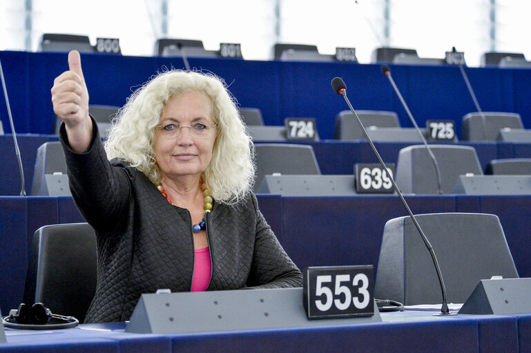 Photo 4 : Karin KADENBACH in the European Parliament in Strasbourg