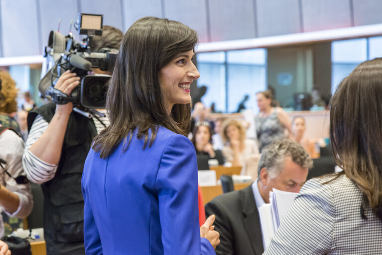 Fotografie 18: Joint ITRE CULT Committees - Hearing of Mariya GABRIEL, Commissioner-designate for the Digital Economy and Society portfolio