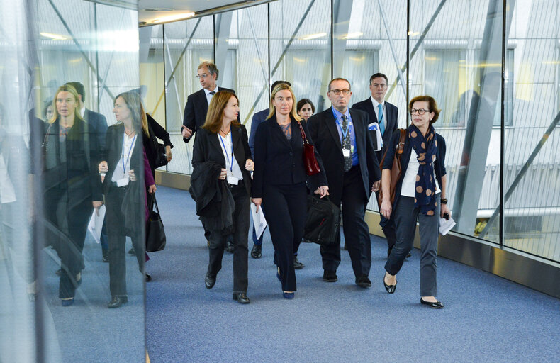 Fotografie 2: Arrival of Commissioner-designate for High Representative of the Union for Foreign Policy and Security Policy - Vice- President