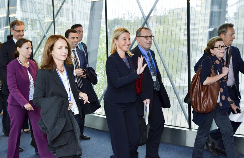 Fotografie 3: Arrival of Commissioner-designate for High Representative of the Union for Foreign Policy and Security Policy - Vice- President