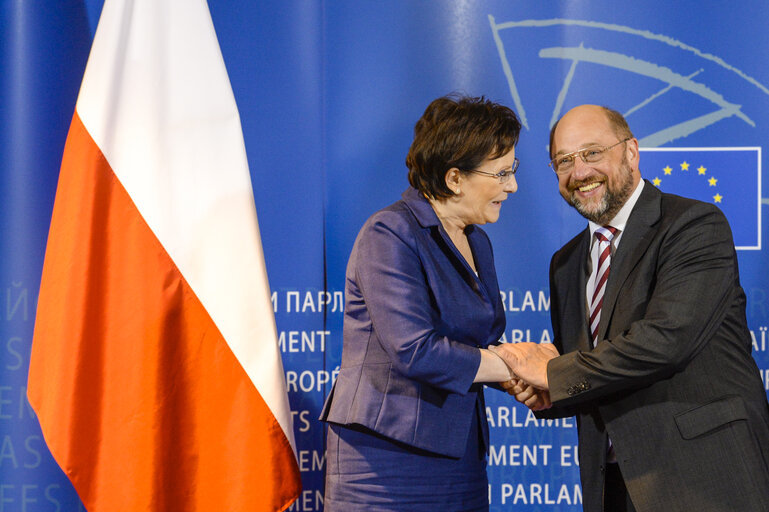 Martin SCHULZ - EP President welcomes Polish Prime Minister Ewa KOPACZ