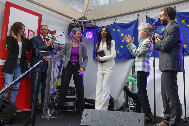 Photo 21: Eurovision 2014 song contest winner concert on Esplanade Solidarnosc at the European Parliament in Brussels