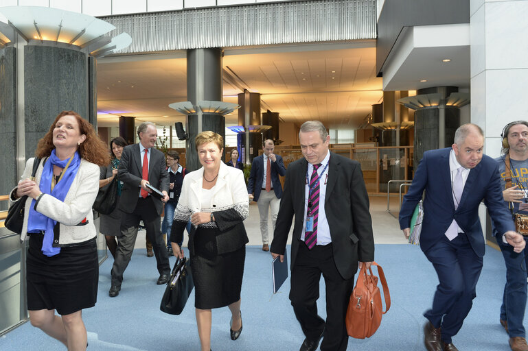 Fotagrafa 9: Arrival of Kristalina GEORGIEVA, Commissioner-designate for Budget and Human Ressources