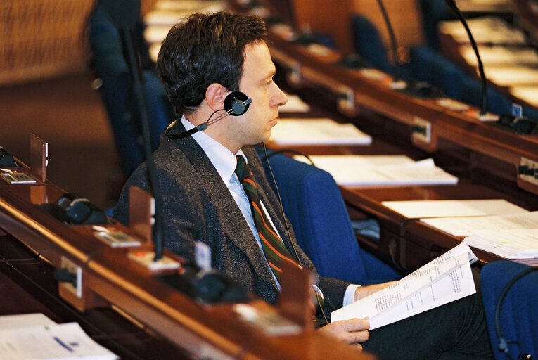 Portrait of Mep Alessando DANESIN at the European Parlimanr in Strasvourg