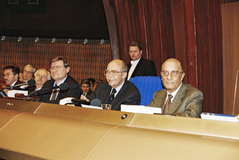 Photo 42 : Plenary Session in Strasbourg. Election of the President of the European Parliament