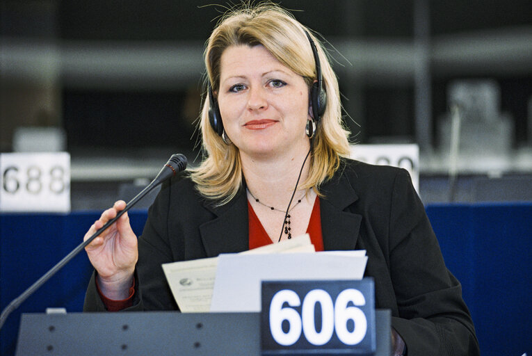 Karin SCHEELE   at the European Parliament in Strasbourg