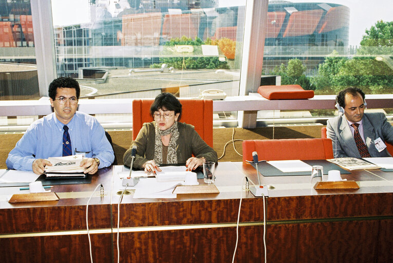 Fotografia 5: The representative Mar??a Izquierdo Rojo Vice President of the Delegation for the relations of the EU with the Maghreb initiated a session at the European Parliament on the Amazigh culture, June 11, 1997 in Strasbourg