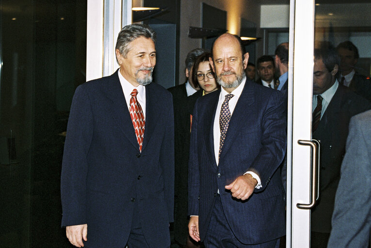 Fotografie 4: Official Visit of Emil CONSTANTINESCU President of Romania at the European Parliament in Brussels