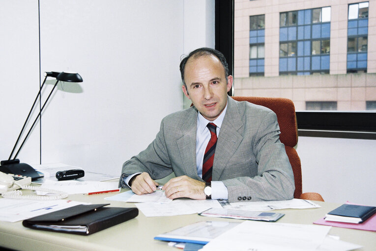 Portrait of MEP Jose Javier POMES RUIZ in Brussels