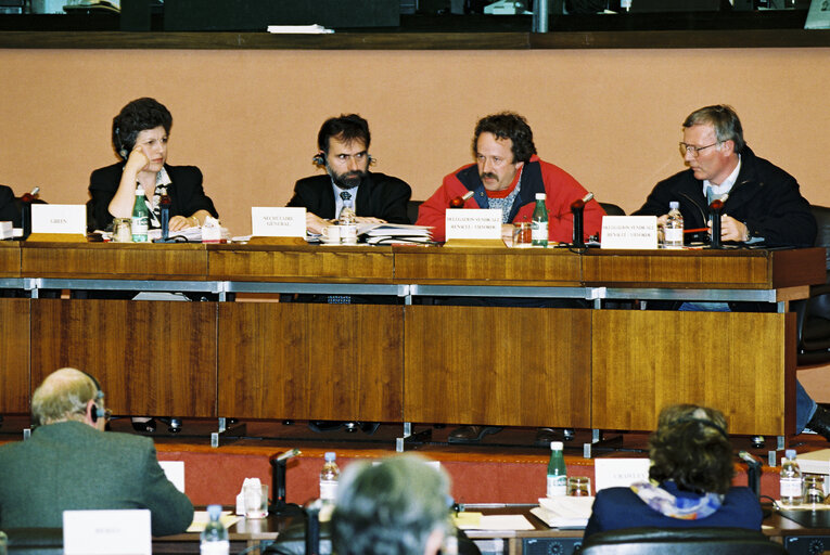 Foto 16: Meeting with trade union representatives on the closure of the Renault factory in Belgium