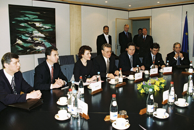 Petru LUCINSCHI Prime Minister of Moldavia visit to the EP in Brussels in January 1998.