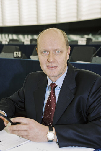 MEP Carl LANG at the European Parliament in Strasbourg