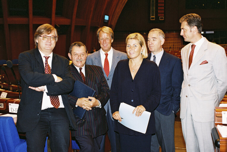 The Austrian Non-Attached MEPs in the hemicycle in Strasbourg