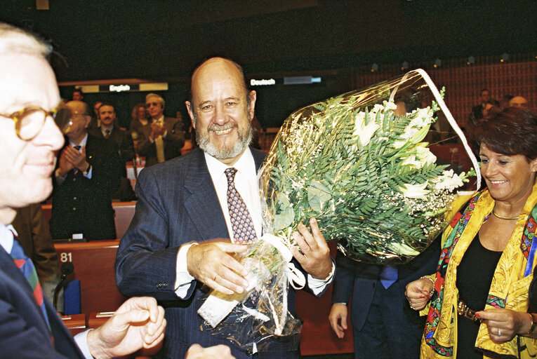 Photo 18 : Plenary Session in Strasbourg. Election of the President of the European Parliament