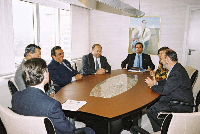 Fotografija 9: Meeting with Jose Maria GIL-ROBLES GIL-DELGADO at the European Parliament in Brussels