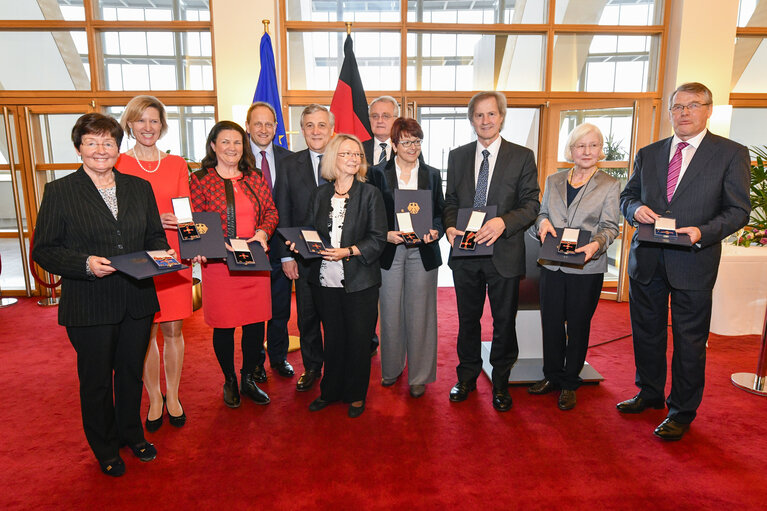 Bundesverdienstkreuz (German Federal Cross of Merit) ceremony at the EP in presence of EP President