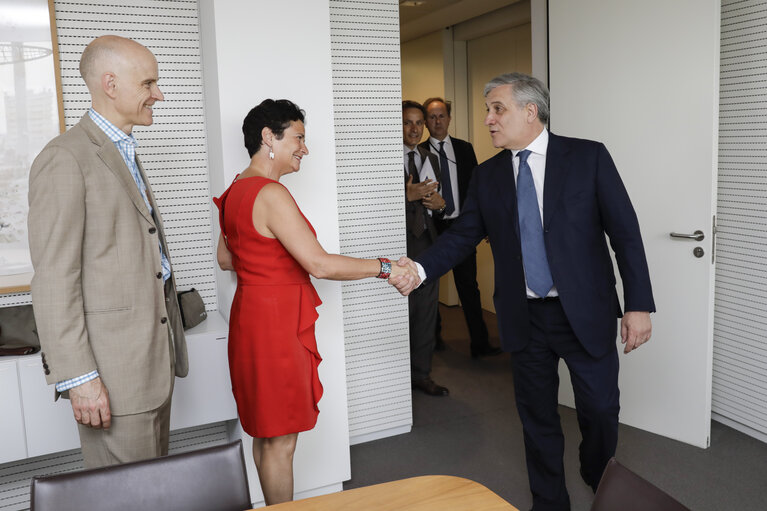 Fotografia 3: Antonio TAJANI - EP President meets with a delegation of Greenpeace NGO