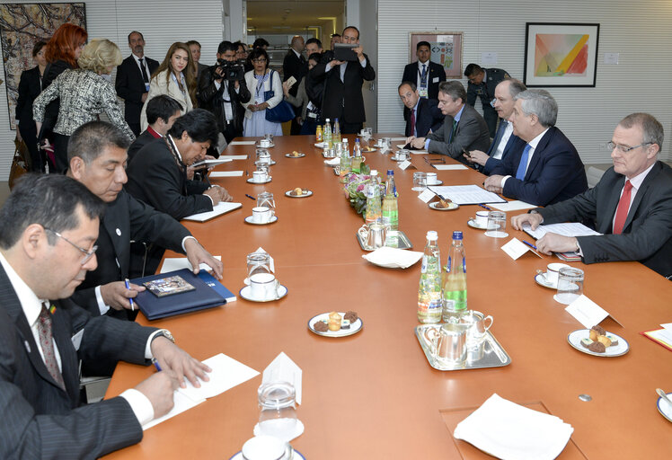 Foto 2: Official visit of the President of Bolivia. Bilateral meeting.