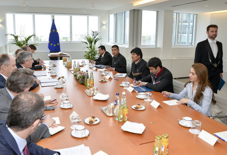 Foto 3: Official visit of the President of Bolivia. Bilateral meeting.