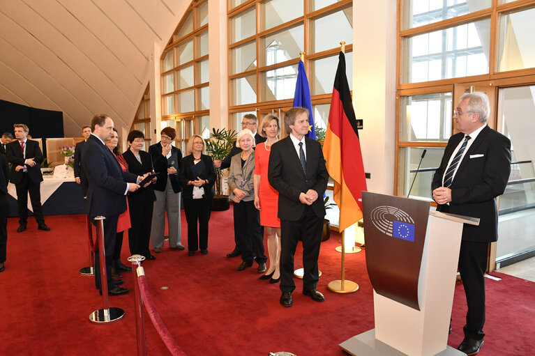 Bundesverdienstkreuz (German Federal Cross of Merit) ceremony at the EP in presence of EP President