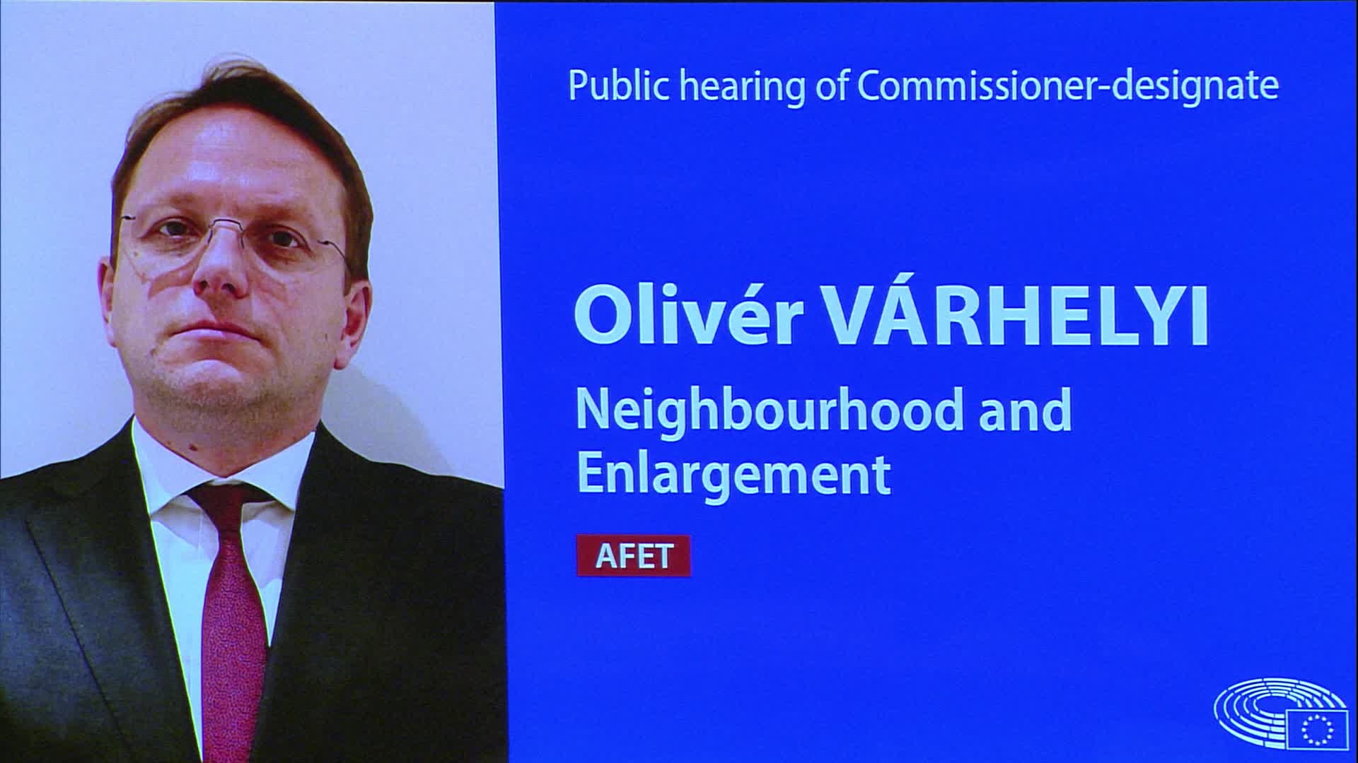 Hearing of Olivér VÁRHELYI, Commissioner-designate, Neighbourhood and Enlargement: ambiance shots of the arrivals and presentation by David McALLISTER (EPP, DE), Chair of AFET Committee