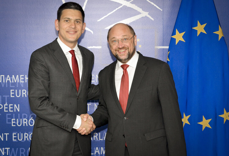 Martin SCHULZ - EP President meets with David MILLIBAND