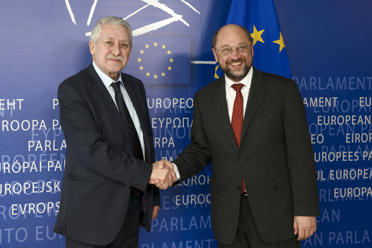 Martin SCHULZ, EP President meets with Fotis KOUVELIS