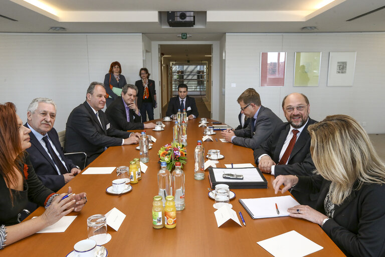 Martin SCHULZ, EP President meets with Fotis KOUVELIS