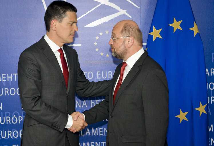 Martin SCHULZ - EP President meets with David MILLIBAND