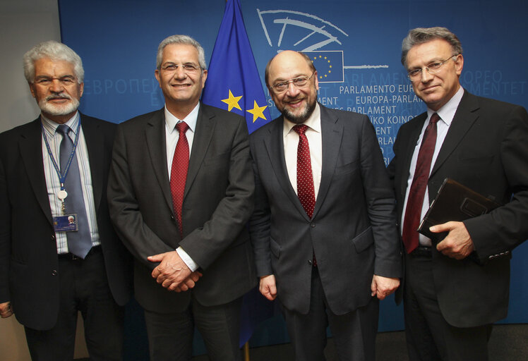 Fotografie 1: Martin SCHULZ - EP President meets with Andros KYPRIANOU - AKEL Secretary General Cyprus