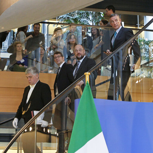 Valokuva 10: Official visit of the President of Ireland to the European Parliament in Strasbourg