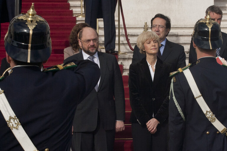 President of the European Parliament Martin Schulz at meeting with Maria da Assuncao Andrade ESTEVES, Speaker of the Assembly of the Portuguese