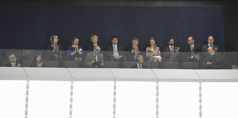 Fotografia 3: Official visit of the President of Ireland to the European Parliament in Strasbourg