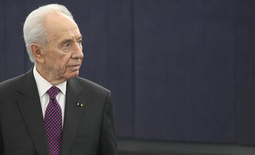 Photo 7 : Official visit of the President of Israel to the European Parliament in Strasbourg - Formal sitting