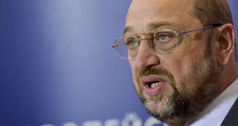 Photo 2 : Press conference of Martin SCHULZ - EP President on the Multiannual Financial Framework (MFF)