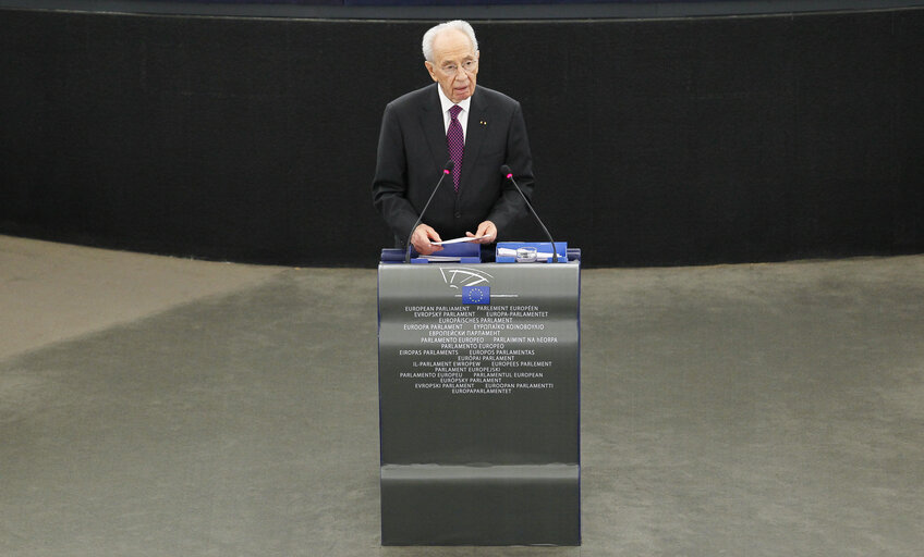 Photo 2 : Official visit of the President of Israel to the European Parliament in Strasbourg - Formal sitting