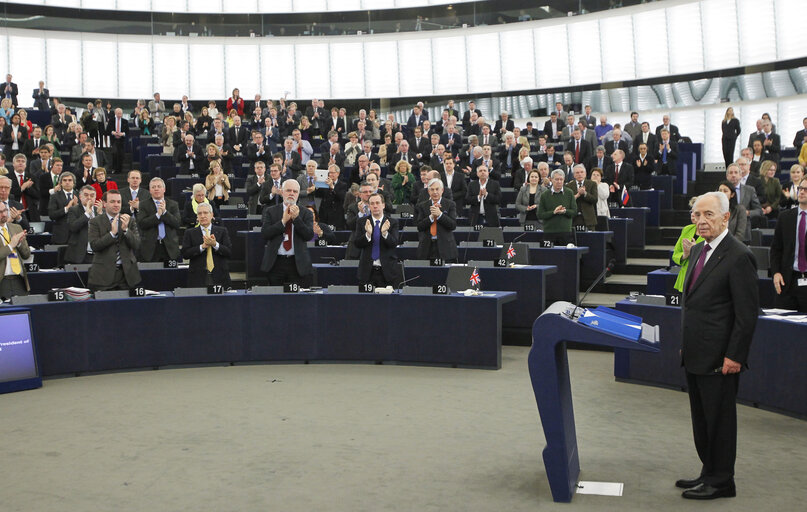 Photo 1 : Official visit of the President of Israel to the European Parliament in Strasbourg - Formal sitting