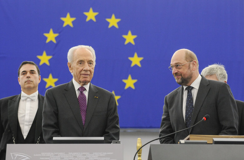 Photo 22 : Official visit of the President of Israel to the European Parliament in Strasbourg - Formal sitting