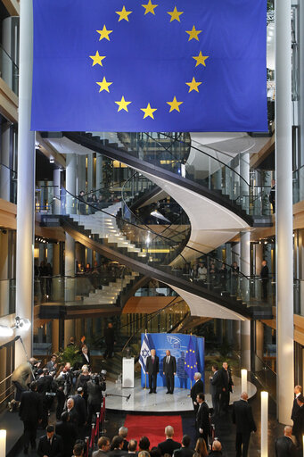 Fotografie 5: Official visit of the President of Israel to the European Parliament in Strasbourg