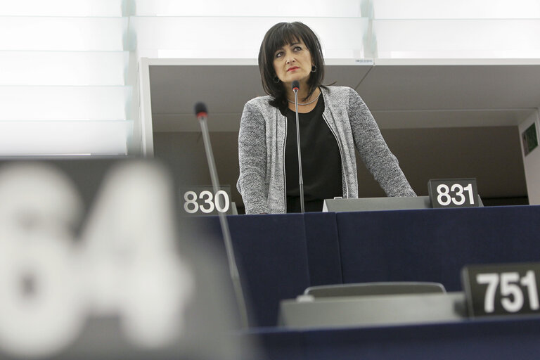 Valokuva 16: Michele STRIFFLER in the hemicycle in Strasbourg