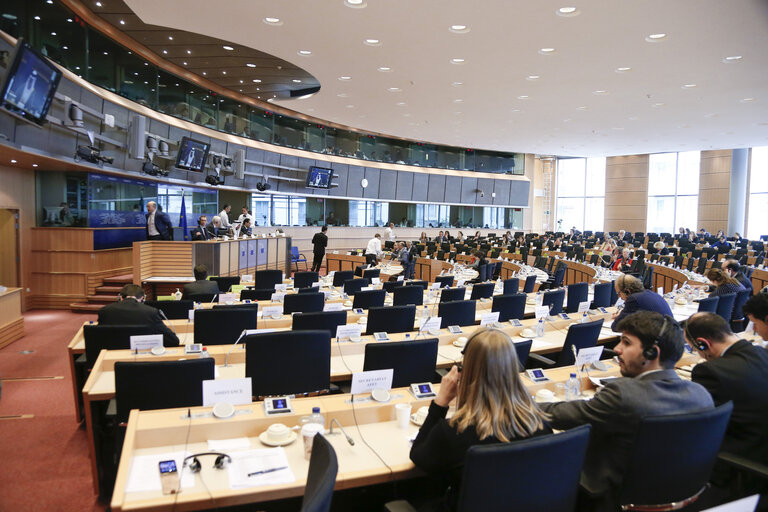 Zdjęcie 44: AFET committee meeting.  Ahmed Bin Mohammed AL-JARWAN, speaker of the Arab parliament