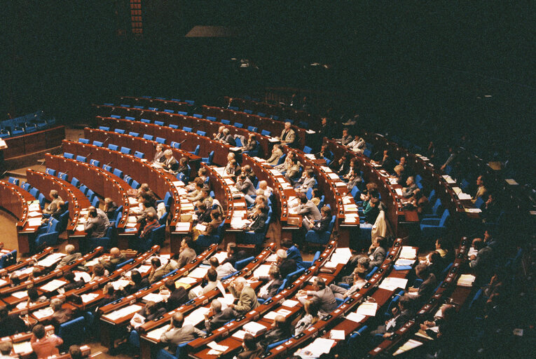 Foto 41: Session of the Council of Europe in the hemicycle in Strasbourg