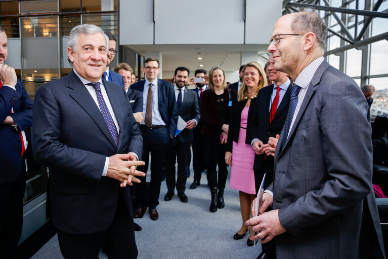 Antonio TAJANI - EP President meets with a delegation of Coalition #Industry4Europe