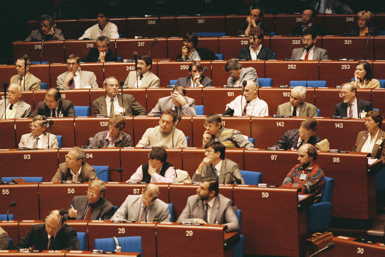 Foto 40: Session of the Council of Europe in the hemicycle in Strasbourg