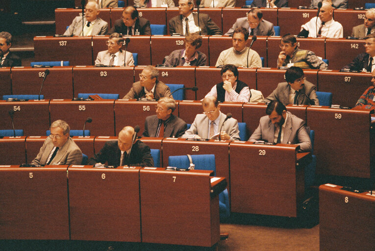 Foto 39: Session of the Council of Europe in the hemicycle in Strasbourg