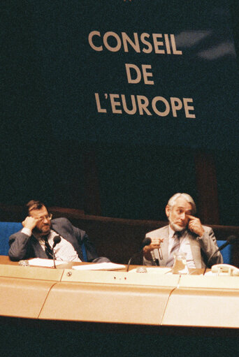 Foto 37: Session of the Council of Europe in the hemicycle in Strasbourg