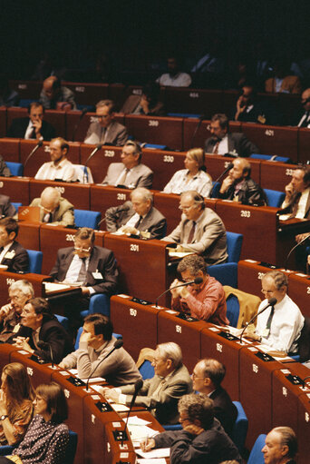 Foto 38: Session of the Council of Europe in the hemicycle in Strasbourg