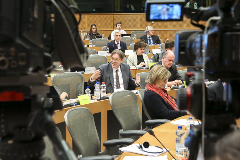 Fotografia 8: AFCO Committee meeting  ' The withdrawal of the United Kingdom from the European Union (Article 50 TEU) ' - Exchange of views on the state of play of the negotiations on Brexit, with the participation of the Parliament's coordinator for the negotiations on the UK withdrawal from the EU, and with a member of the Parliament's Brexit Steering Group