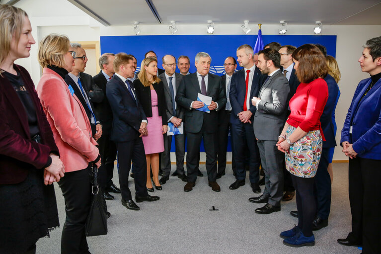 Antonio TAJANI - EP President meets with a delegation of Coalition #Industry4Europe