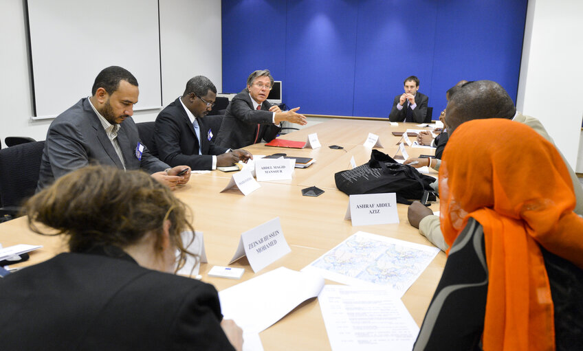 Valokuva 4: Mep's meet with a Group of Sudan Young Political Leaders